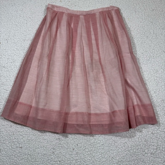 Talbots Dresses & Skirts - Talbots Women Silk Cotton Skirt sz 8 Red & White Striped Quite Luxury Preppy